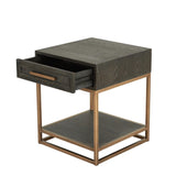 Renmin Reclaimed Oak 50 Side Table with Drawer by Eccotrading Design London - Interitower | UK 