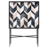 Rostelli 2 Door Mango Wood Cabinet with Black Iron Frame by Richmond Interiors - Maison Rêves UK