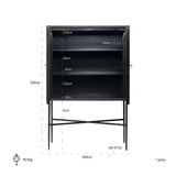 Rostelli 2 Door Mango Wood Cabinet with Black Iron Frame by Richmond Interiors - Maison Rêves UK