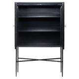 Rostelli 2 Door Mango Wood Cabinet with Black Iron Frame by Richmond Interiors - Maison Rêves UK