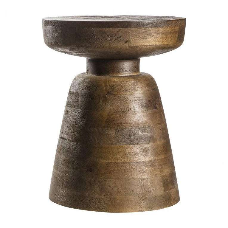 Saffire Mango Wood Side Table Antique Brown - Maison Rêves UK