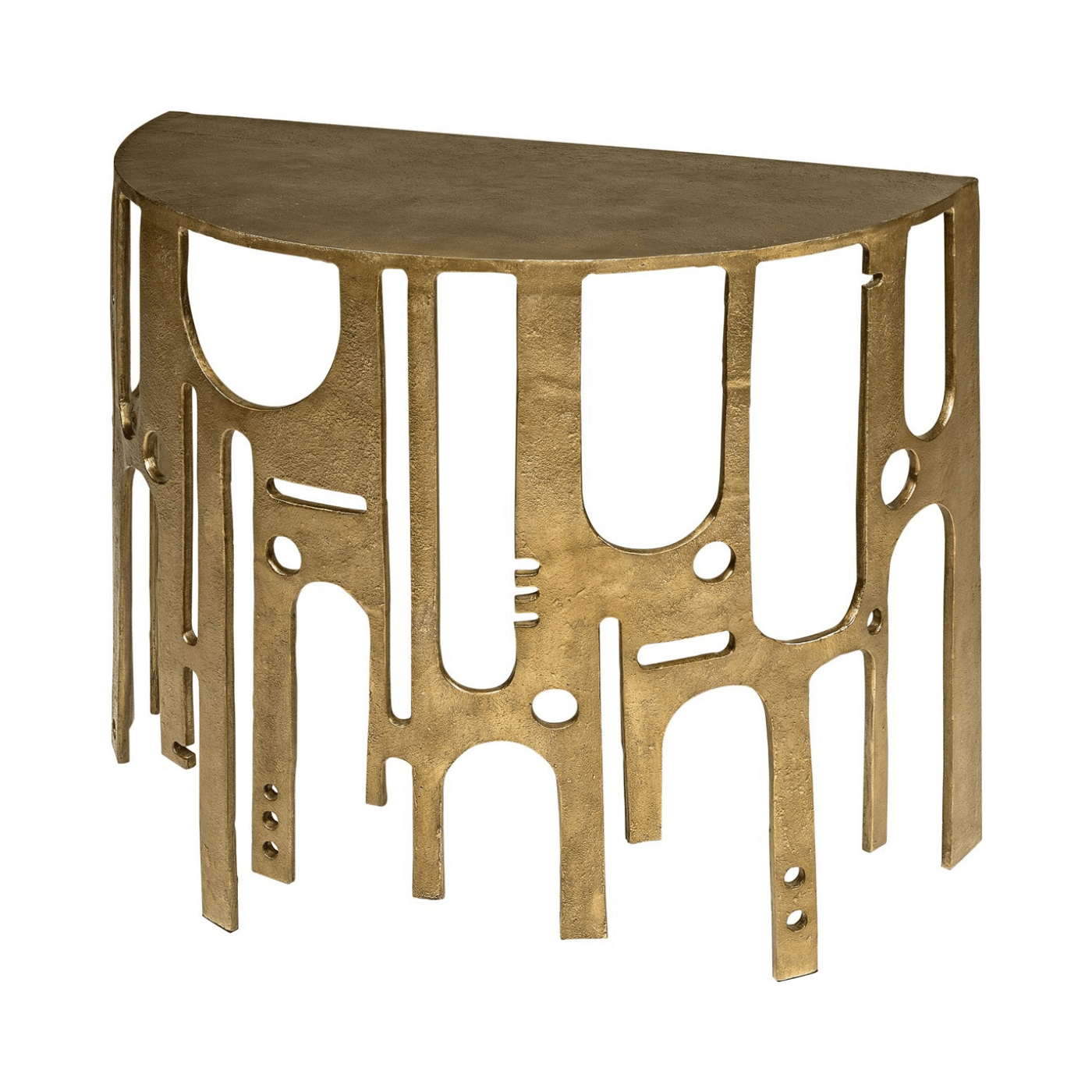 Savage Brutalist Bronze Console Table - Maison Rêves UK