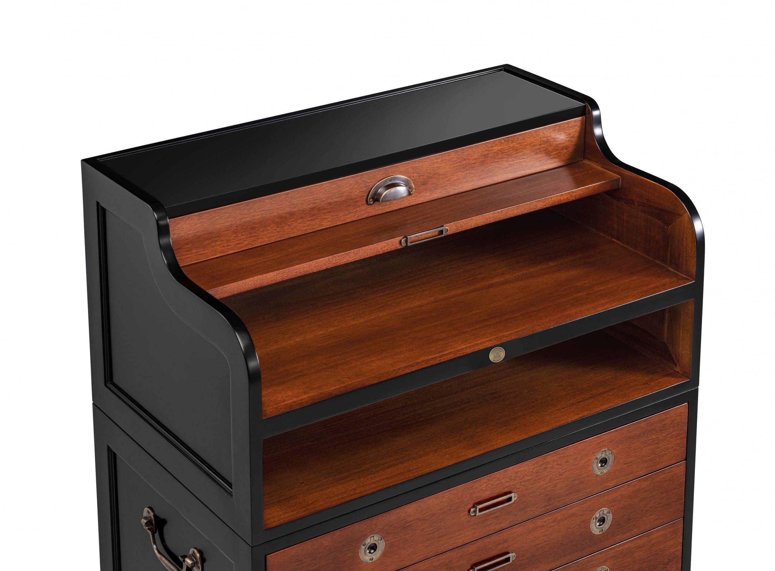 Secretaire 'Grand Hotel' Mahogany Wood Chest of Drawers by Authentic Models - Maison Rêves UK