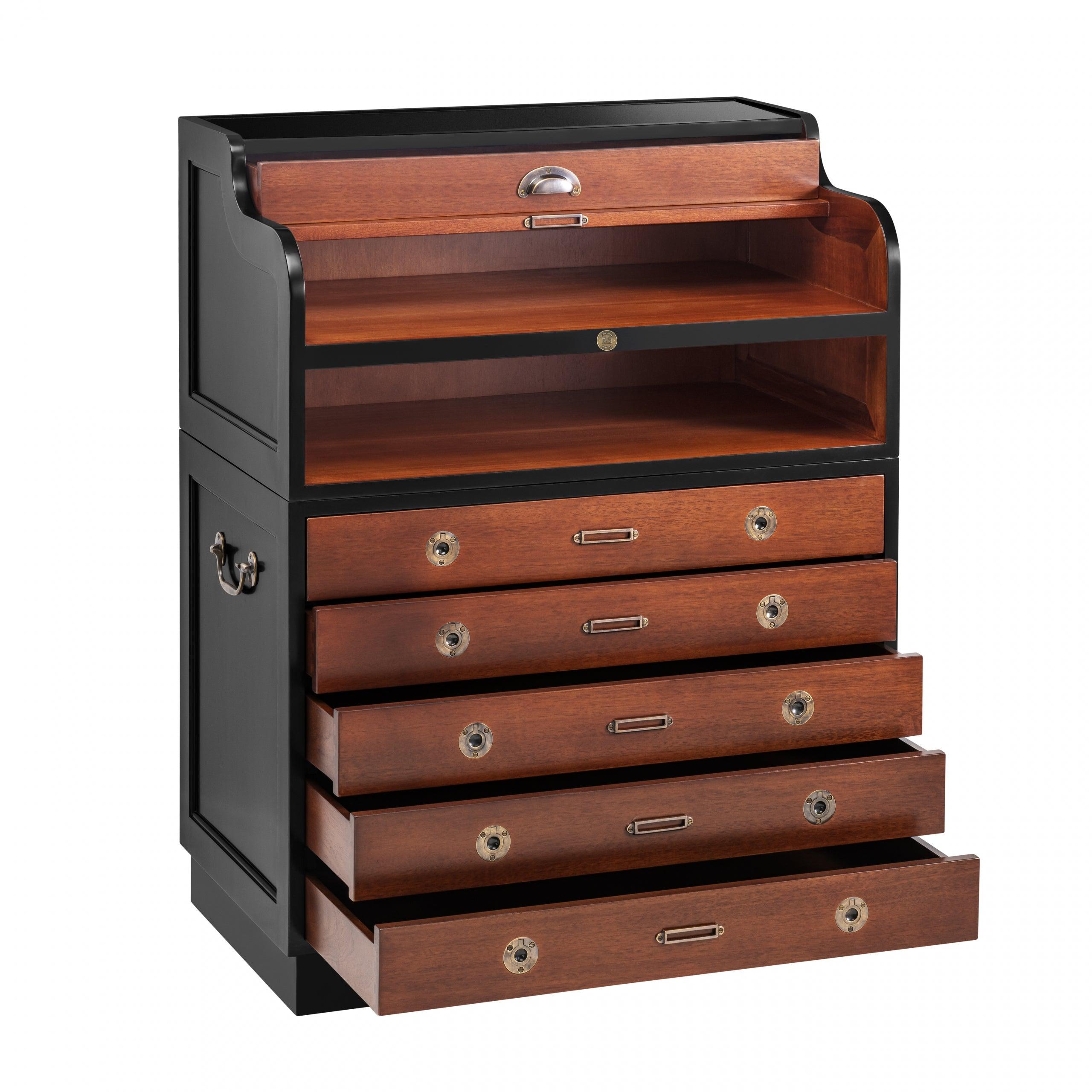 Secretaire 'Grand Hotel' Mahogany Wood Chest of Drawers by Authentic Models - Maison Rêves UK