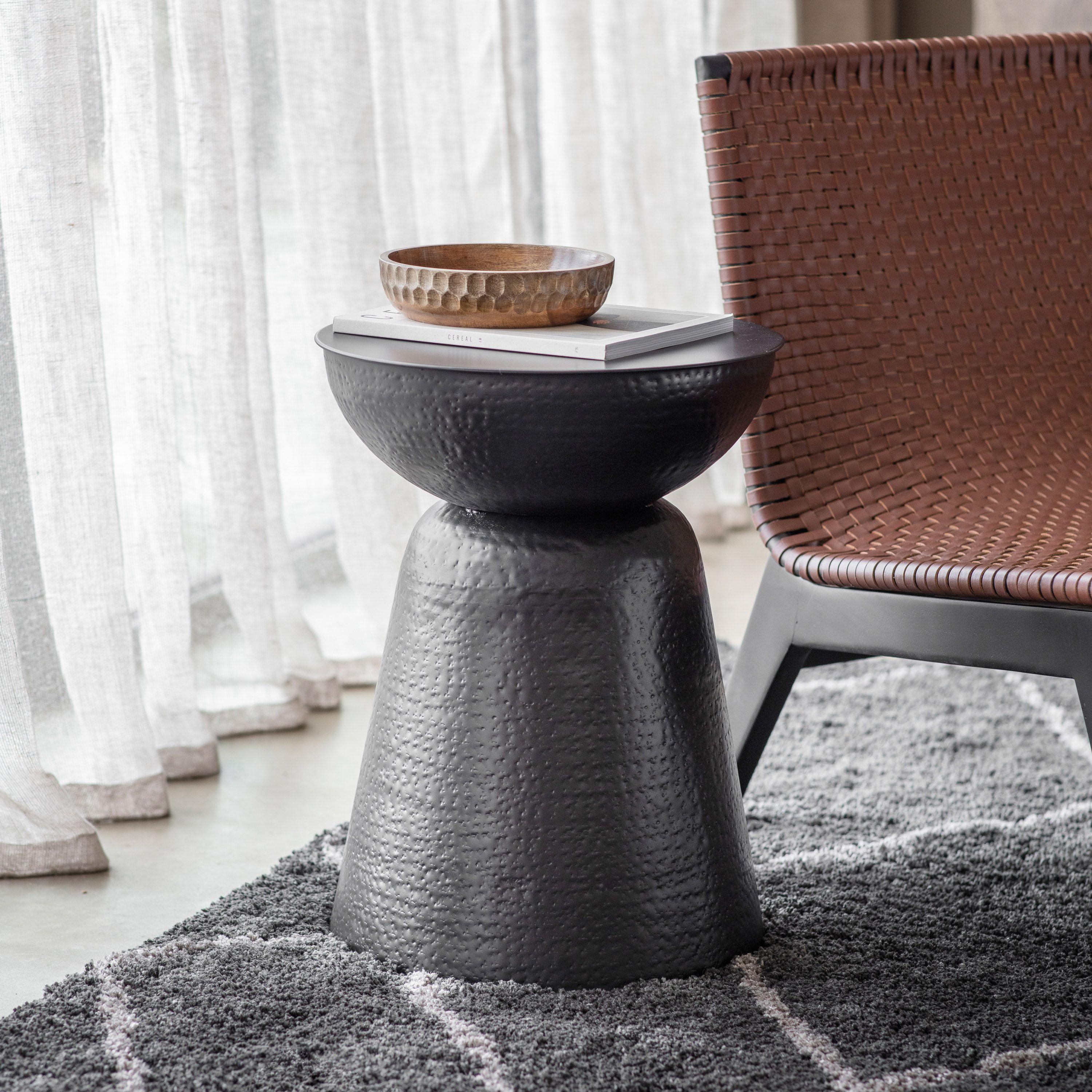 Shadewick Black Iron Side Table - Maison Rêves UK