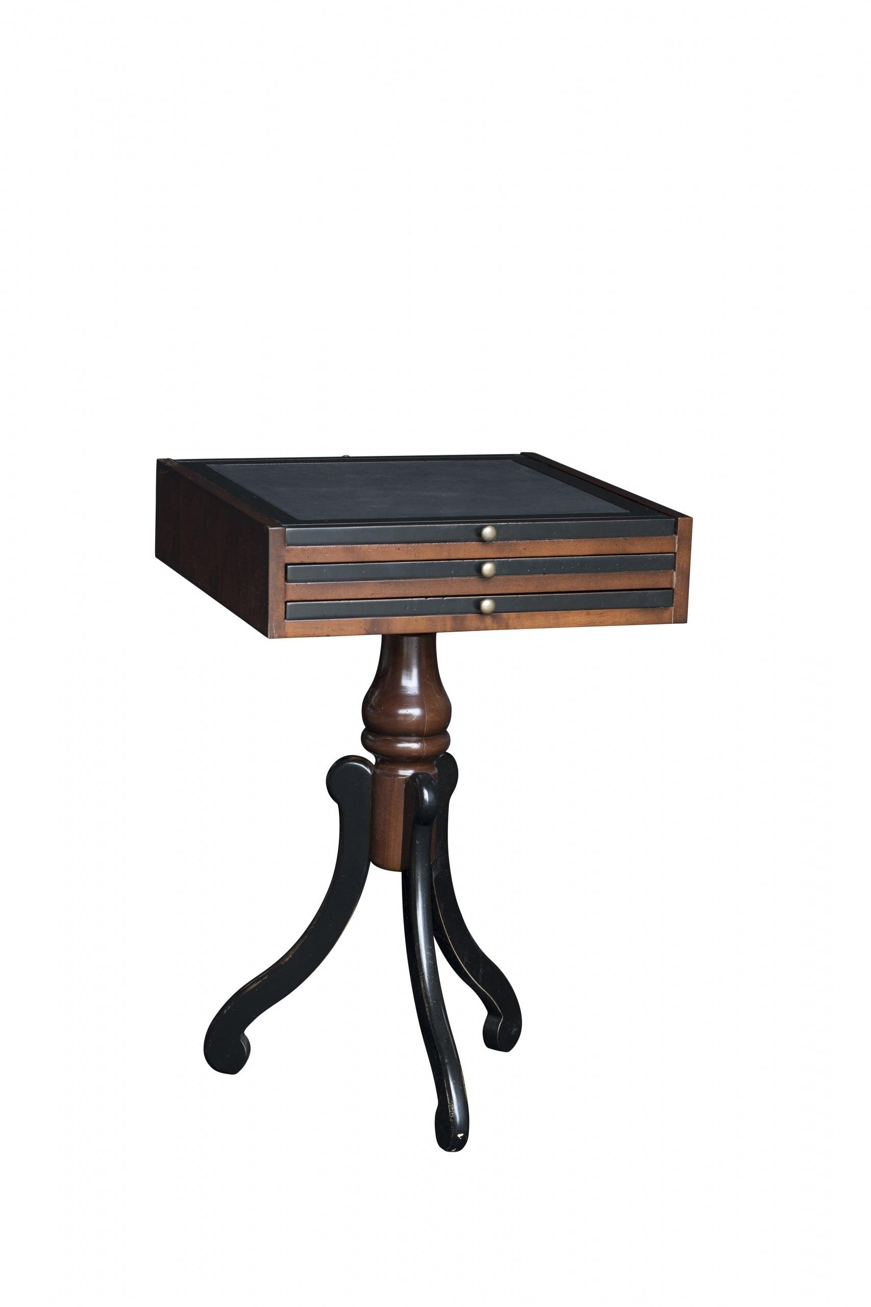 Side Table with Game Board Lime Wood by Authentic Models - Maison Rêves UK