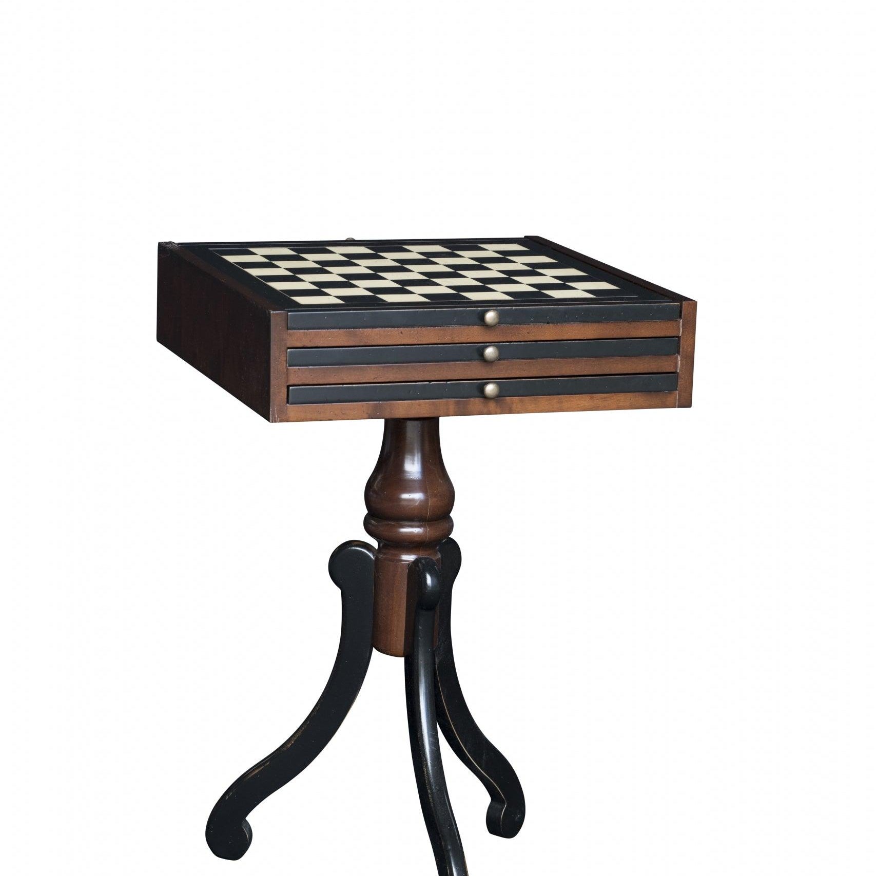 Side Table with Game Board Lime Wood by Authentic Models - Maison Rêves UK