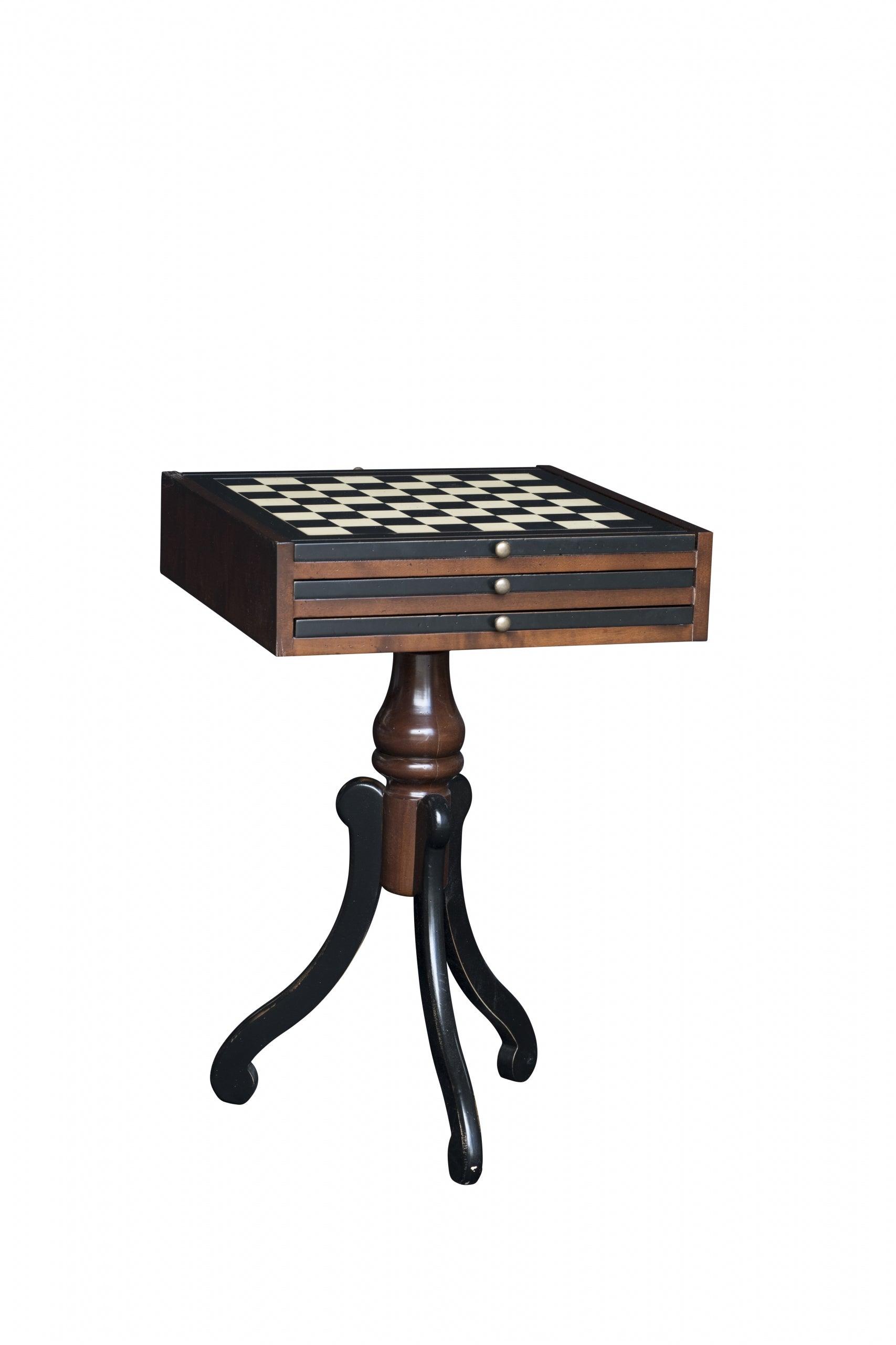 Side Table with Game Board Lime Wood by Authentic Models - Maison Rêves UK