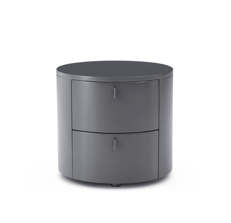 Sims Bedside Table - Matte Anthracite - Maison Rêves UK