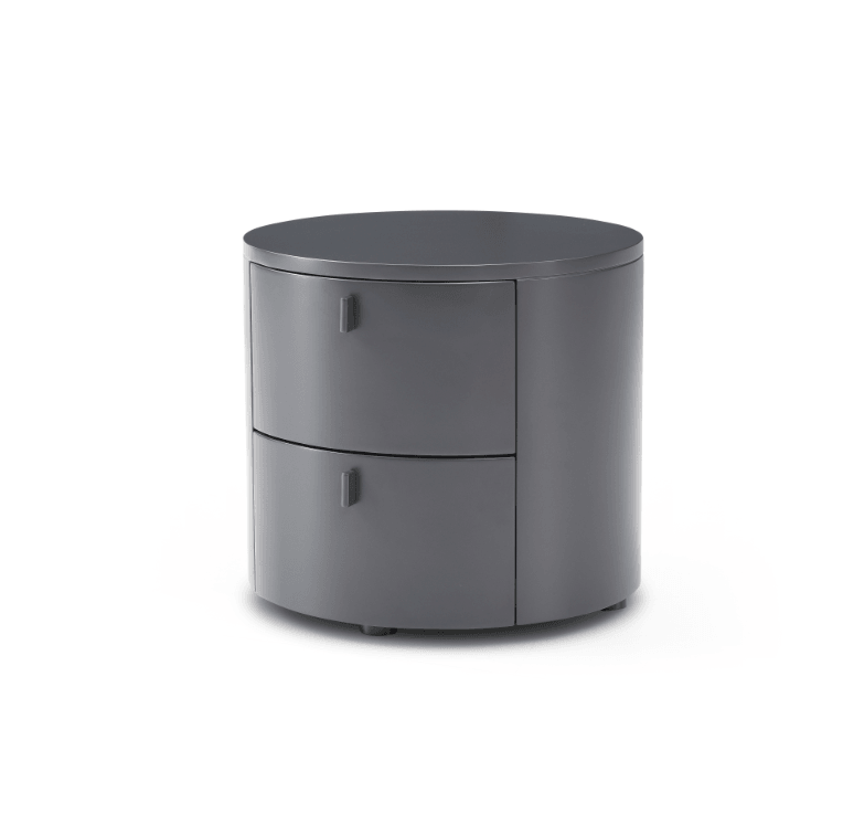 Sims Bedside Table - Matte Anthracite - Maison Rêves UK