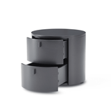 Sims Bedside Table - Matte Anthracite - Maison Rêves UK