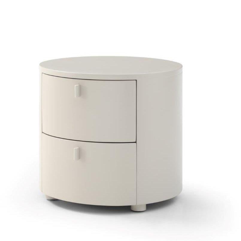 Sims Bedside Table - Matte Beige - Maison Rêves UK