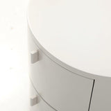 Sims Bedside Table - Matte Beige - Maison Rêves UK