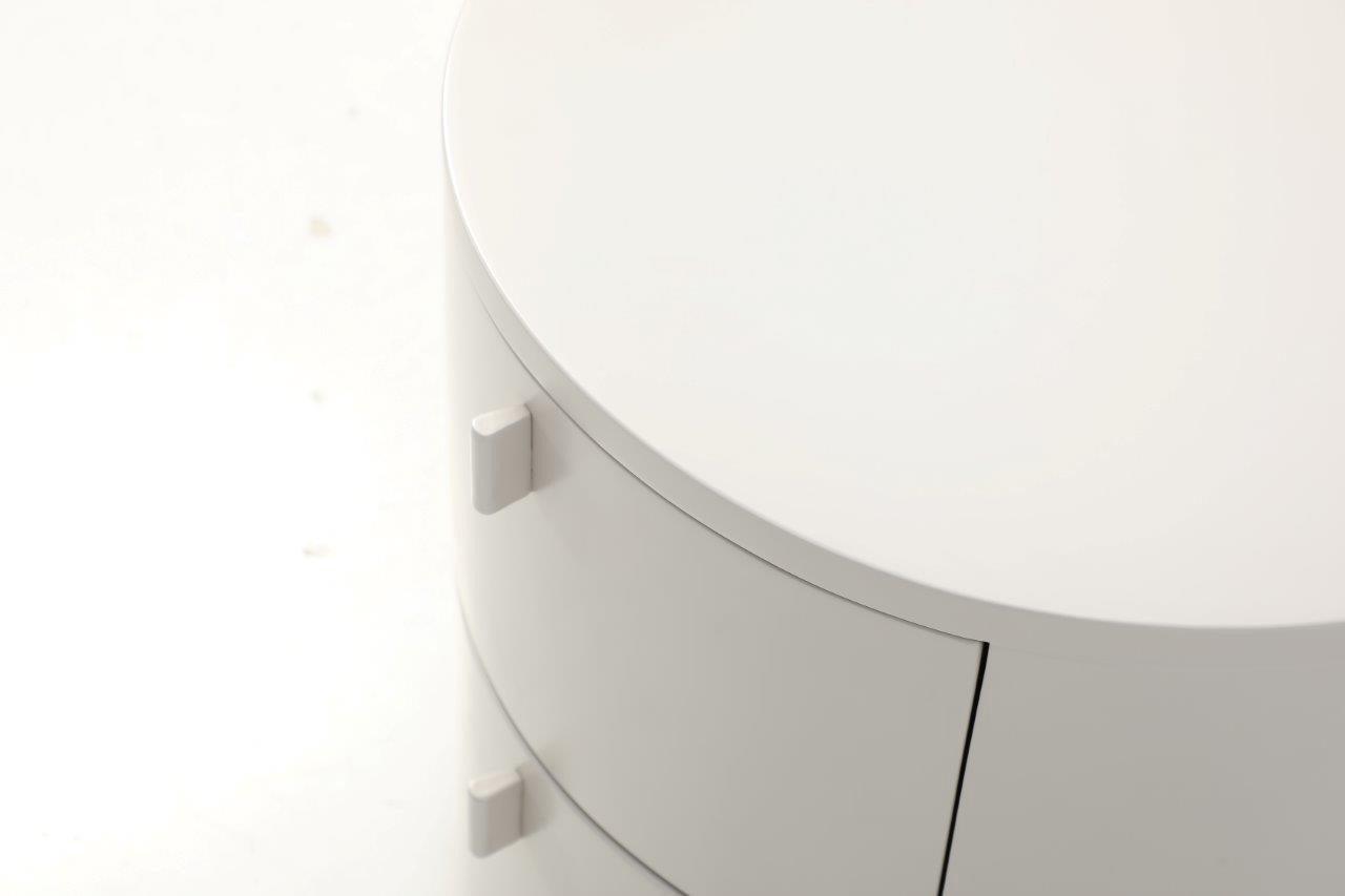 Sims Bedside Table - Matte Beige - Maison Rêves UK