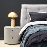 Sims Bedside Table - Matte Beige - Maison Rêves UK