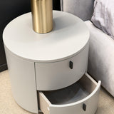 Sims Bedside Table - Matte Beige - Maison Rêves UK