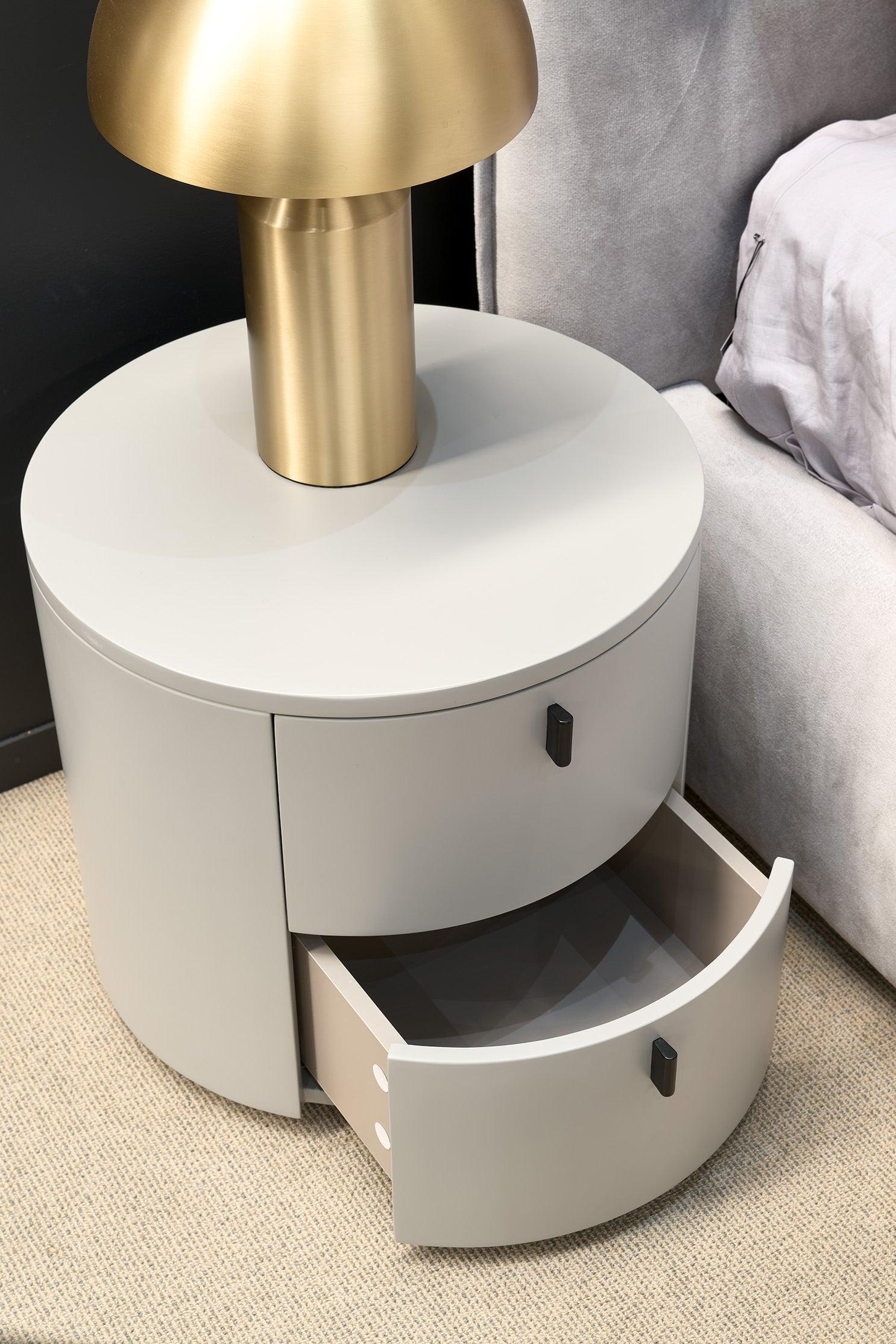 Sims Bedside Table - Matte Beige - Maison Rêves UK