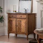 Solanis 2 Door/1 Drawer Mindi Wood Sideboard - Maison Rêves UK