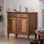 Solanis 2 Door/1 Drawer Mindi Wood Sideboard - Maison Rêves UK