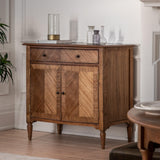 Solanis 2 Door/1 Drawer Mindi Wood Sideboard - Maison Rêves UK