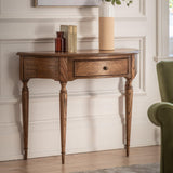 Solanis Demi Lune Mindi Wood Console Table - Maison Rêves UK