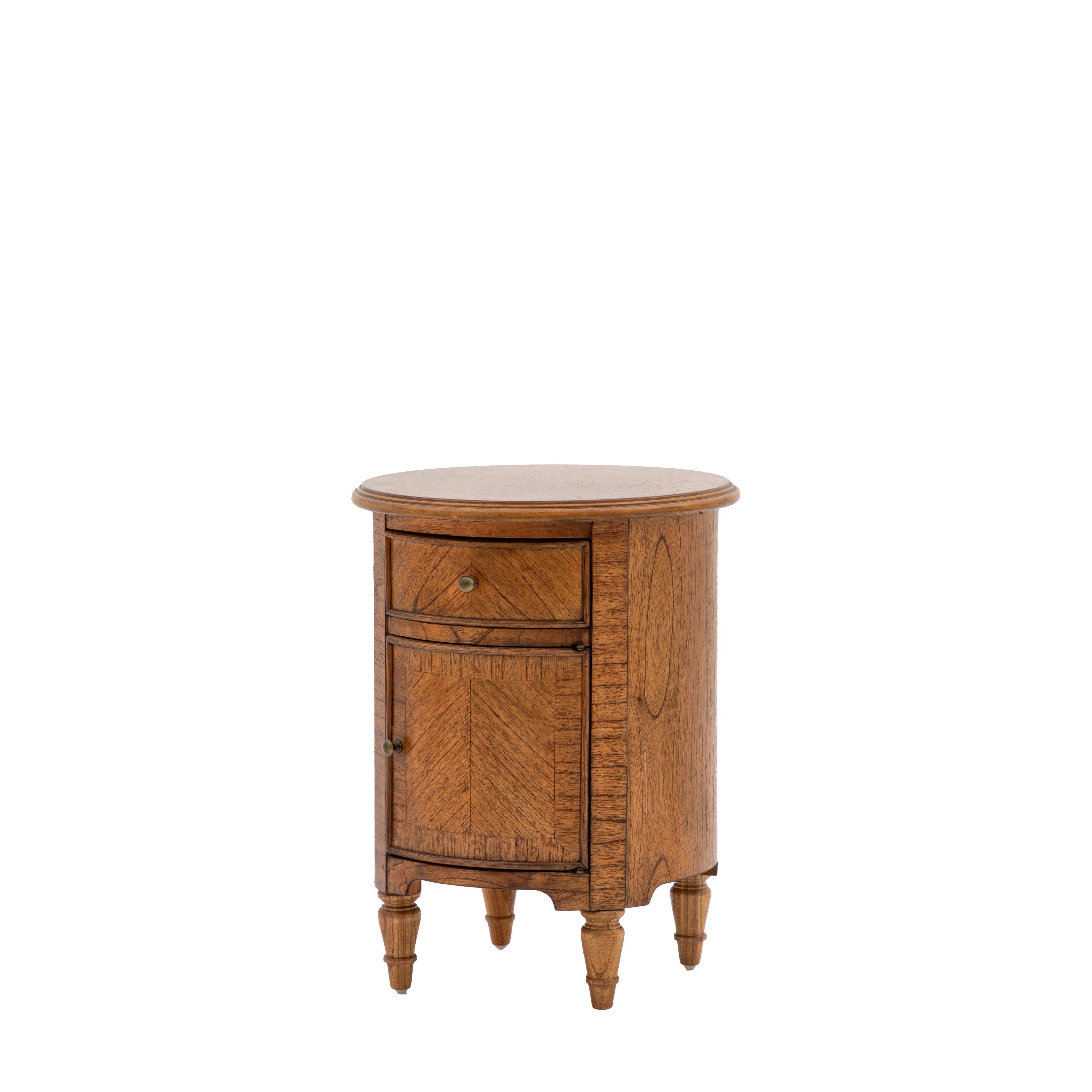 Solanis Drum Mindi Wood Side Table - Maison Rêves UK
