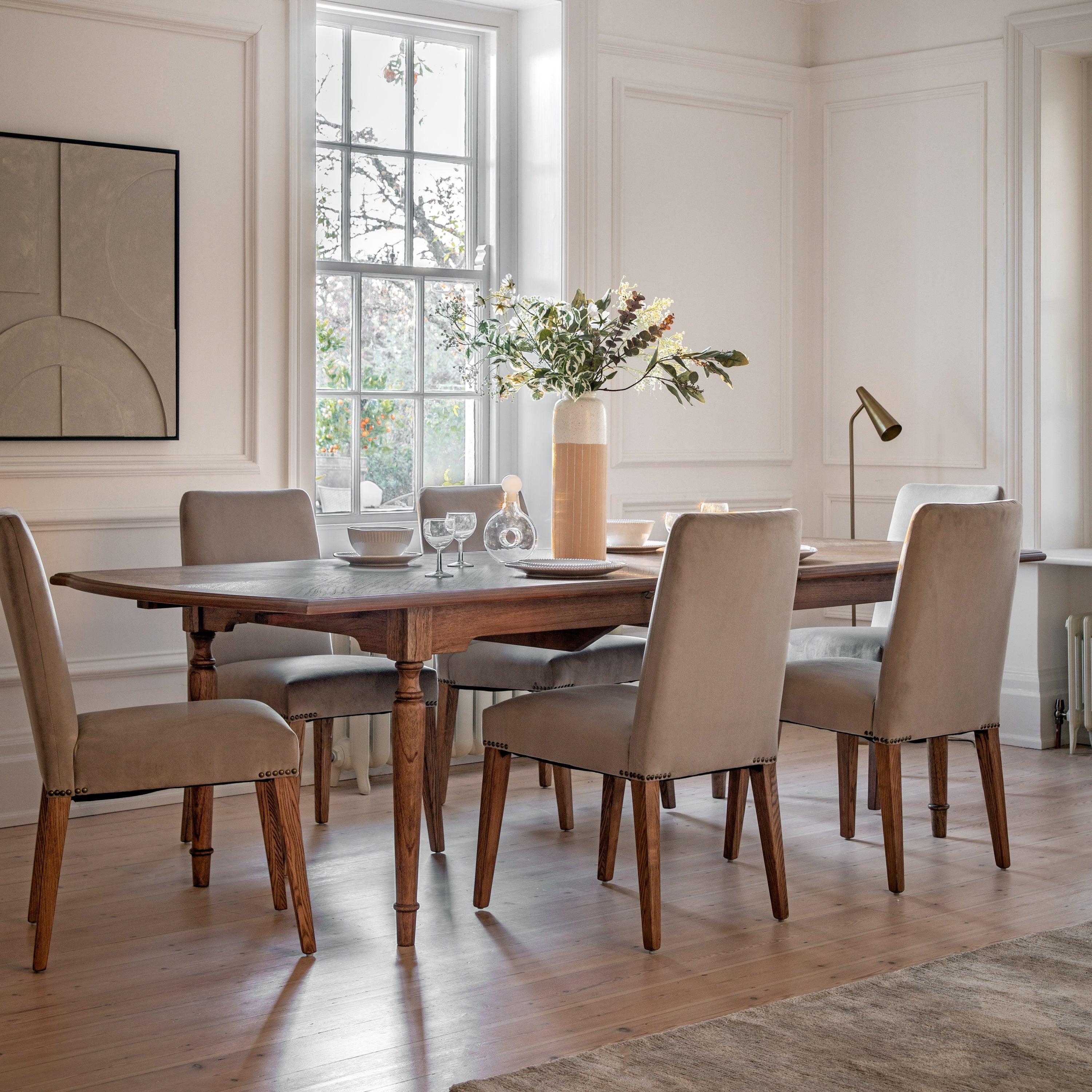 Solanis Extendable Mindi Wood Dining Table - Maison Rêves UK