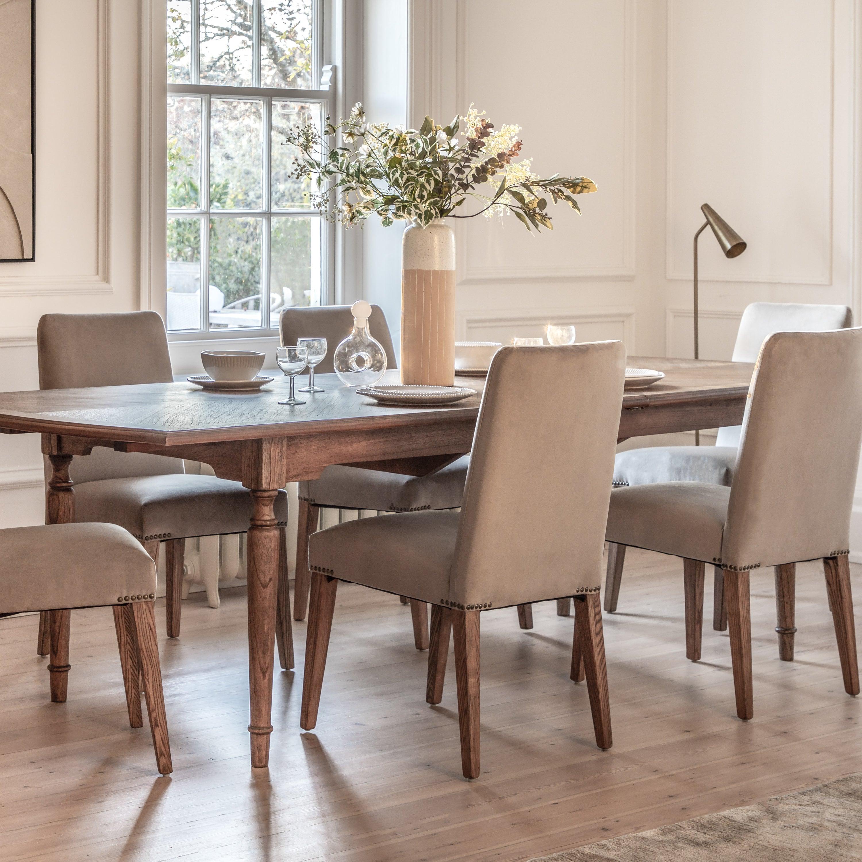 Solanis Extendable Mindi Wood Dining Table - Maison Rêves UK