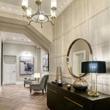 Sorrento 4-Door Sideboard In A Dark Oak Veneer With Gold Handles by Berkeley Designs - Interitower | UK 