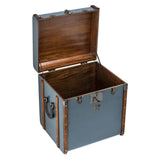 Stateroom End Table Mahogany Wood, Petrol by Authentic Models - Maison Rêves UK