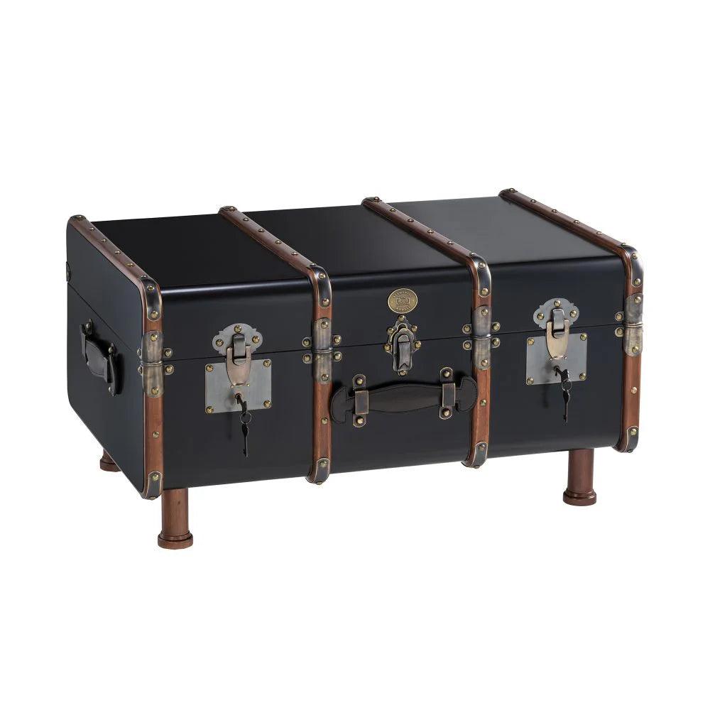 Stateroom Trunk Table Mahogany Wood, Black by Authentic Models – Maison ...
