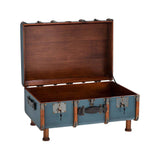 Stateroom Trunk Table Mahogany Wood, Petrol by Authentic Models - Maison Rêves UK