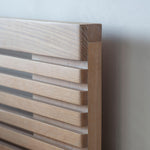 Stella Oak Wood 4'6 Double Bed with Black Metal Legs - Maison Rêves UK