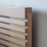 Stella Oak Wood 5' Bed King Size with Black Metal Legs - Maison Rêves UK