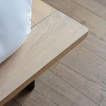 Stella Oak Wood 5' Bed King Size with Black Metal Legs - Maison Rêves UK