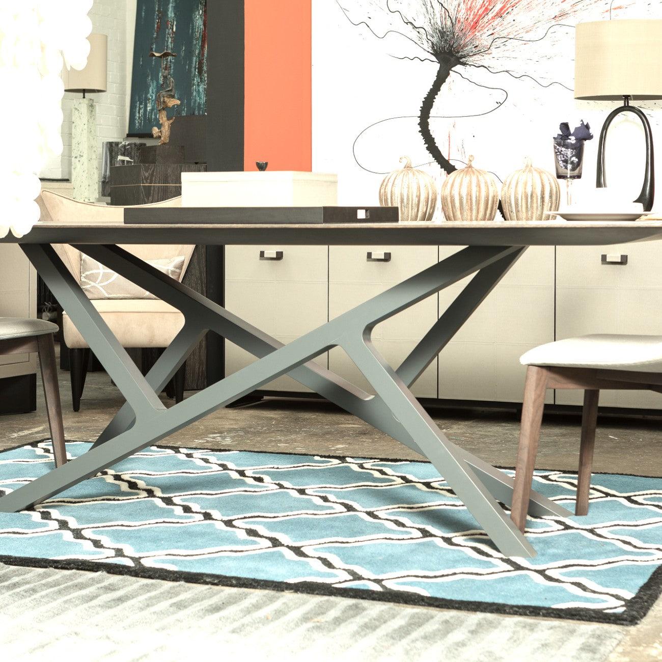 Strata Angle Dark Walnut Dining Table by Eccotrading Design London - Interitower | UK 