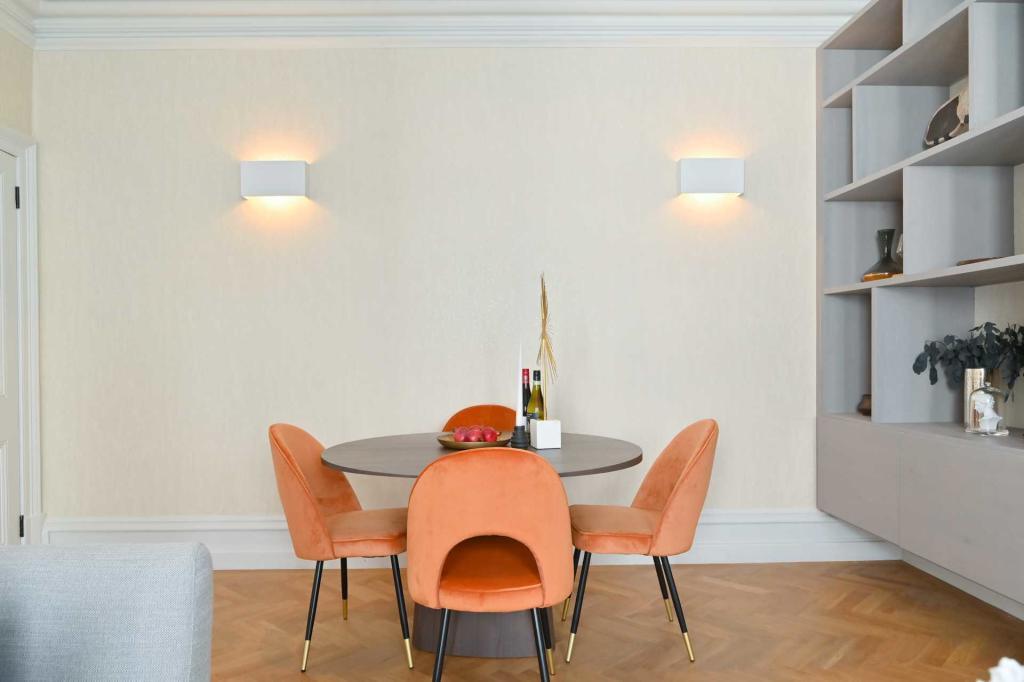 Strata Round Walnut Dining Table 120cm by Eccotrading Design London - Maison Rêves UK