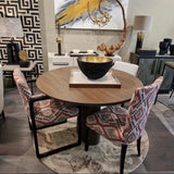 Strata Round Walnut Dining Table 120cm by Eccotrading Design London - Maison Rêves UK