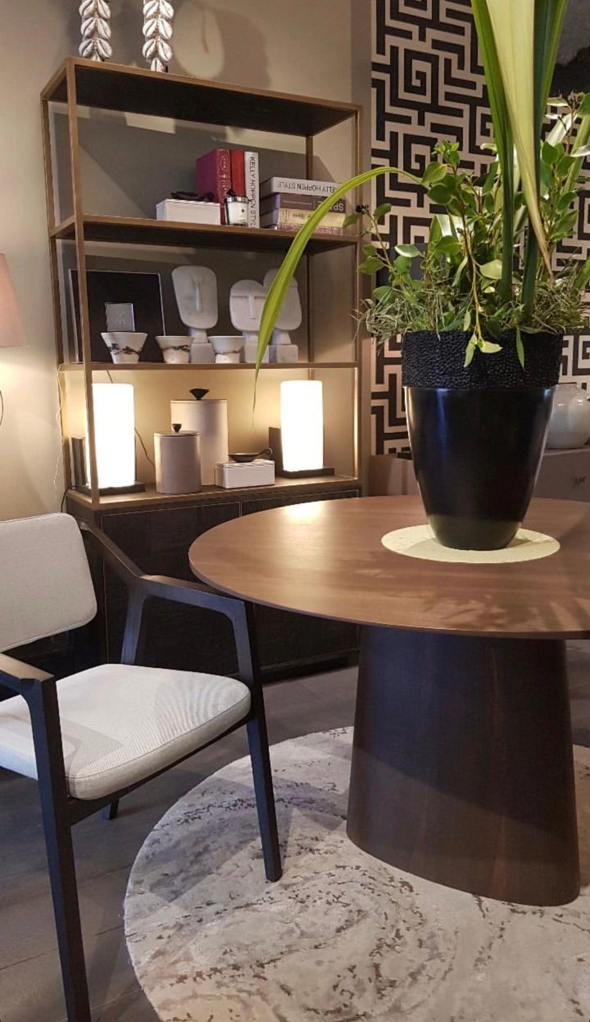 Strata Round Walnut Dining Table 120cm by Eccotrading Design London - Maison Rêves UK