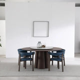 Strata Round Walnut Leaf Dining Table 140cm by Eccotrading Design London - Maison Rêves UK