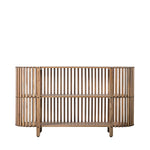 Sunburst Slatted Acacia Wood Console Table - Maison Rêves UK