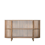 Sunburst Slatted Acacia Wood Console Table - Maison Rêves UK