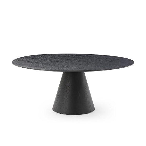 Tavamo 180 Dining Table - Black Oak - Maison Rêves UK