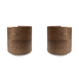 Tavamo Bedside Table - Walnut - Pair - Maison Rêves UK