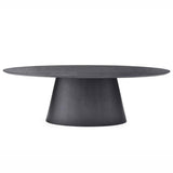 Tavamo Dining Table - Oval - Black Oak - Maison Rêves UK