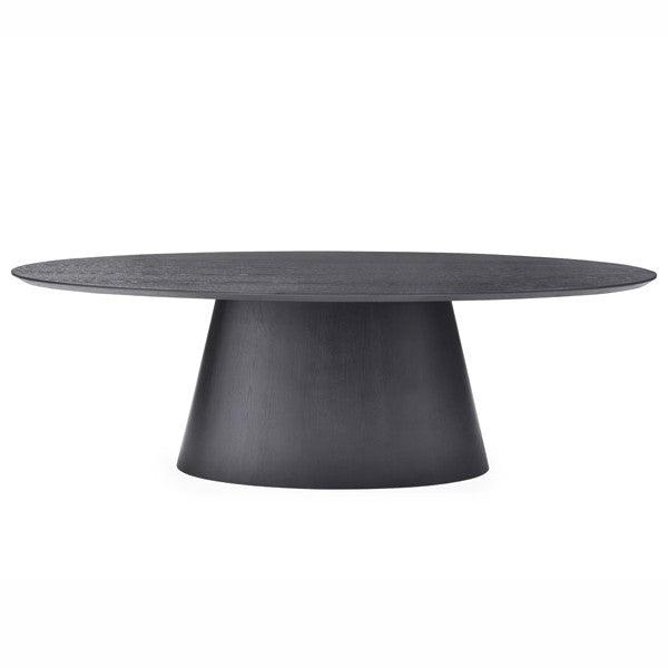 Tavamo Dining Table - Oval - Black Oak - Maison Rêves UK