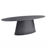 Tavamo Dining Table - Oval - Black Oak - Maison Rêves UK
