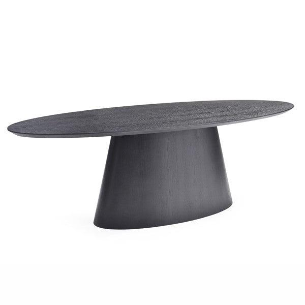 Tavamo Dining Table - Oval - Black Oak - Maison Rêves UK