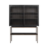 Tellem Black Wood Cabinet with Steel Frame - Maison Rêves UK