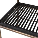 Tellem Black Wood Cabinet with Steel Frame - Maison Rêves UK